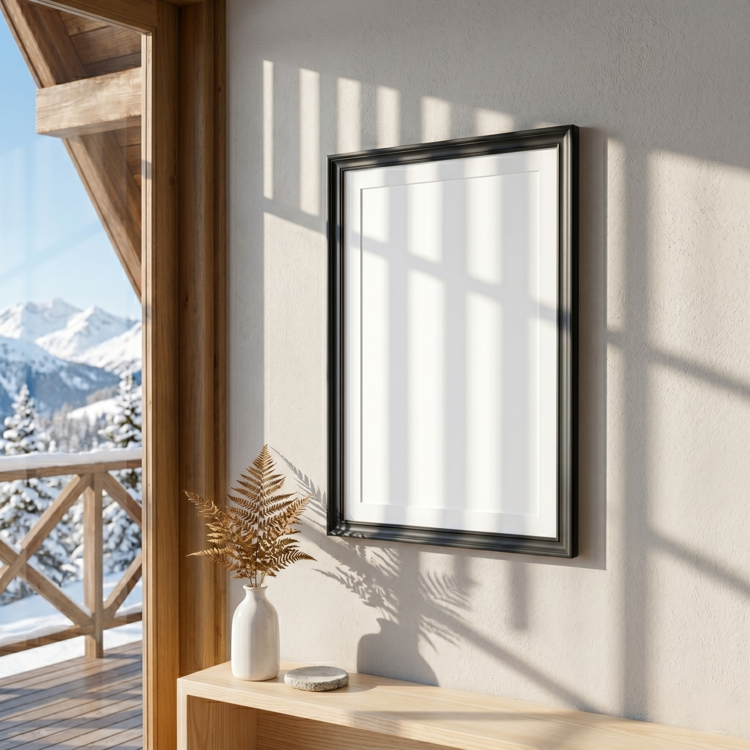 Free Cozy Serene Warm Shadow Natural Mockup - High Resolution | Synclisto