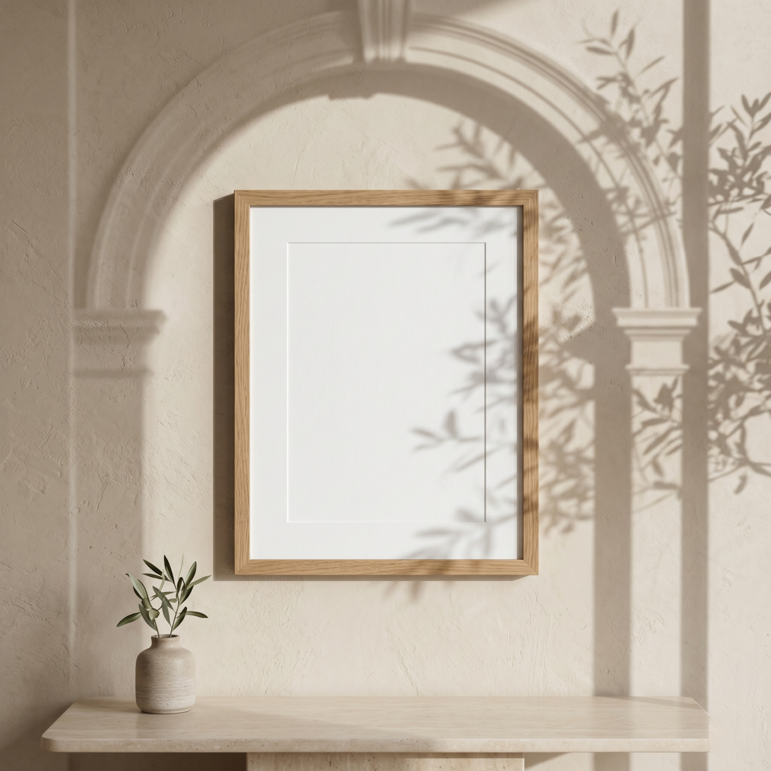 Free Wall Table Vase Plant Arch Mockup - High Resolution | Synclisto