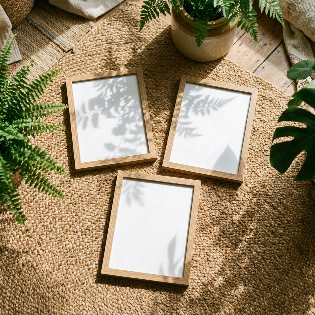 Free Boho Organic Warm Sunlight Shadow Mockup - High Resolution | Synclisto