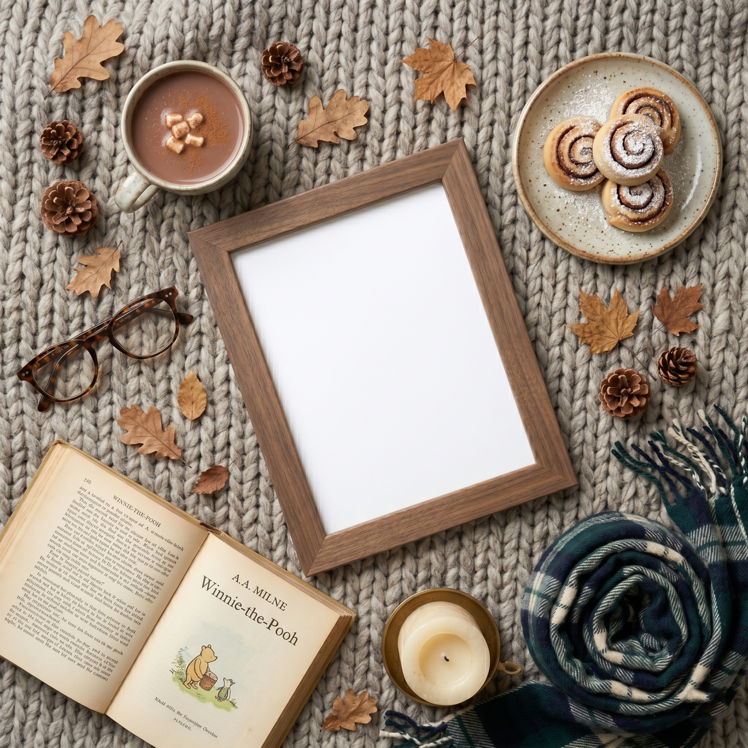 Free Cozy Warm Rustic Autumn Soft Mockup - High Resolution | Synclisto