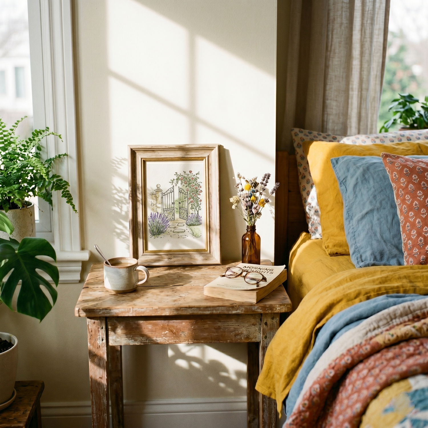Free Warm Rustic Sunlight Earthy Serene Mockup - High Resolution | Synclisto