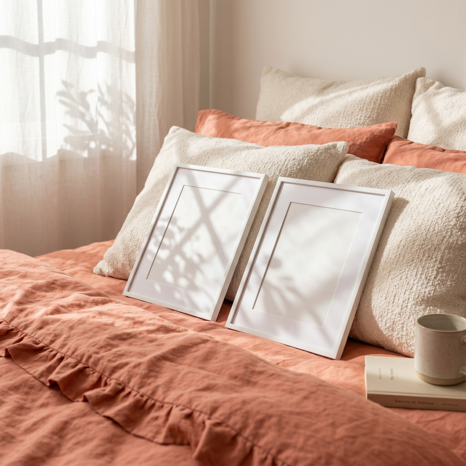 Free Cozy Warm Terracotta Soft Shadow Mockup - High Resolution | Synclisto