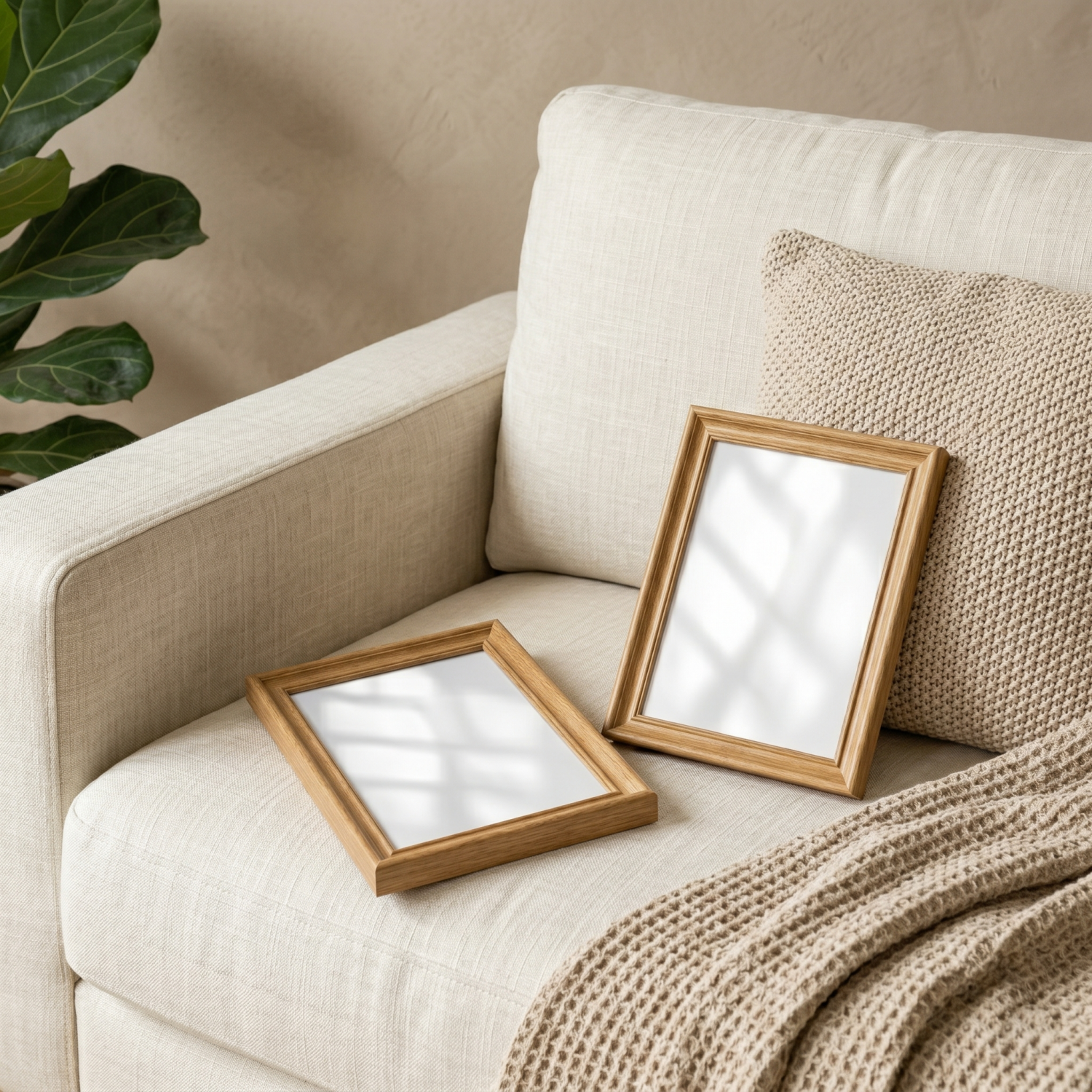Free Warm Minimal Soft Beige Natural Mockup in Scandinavian - High Resolution | Synclisto