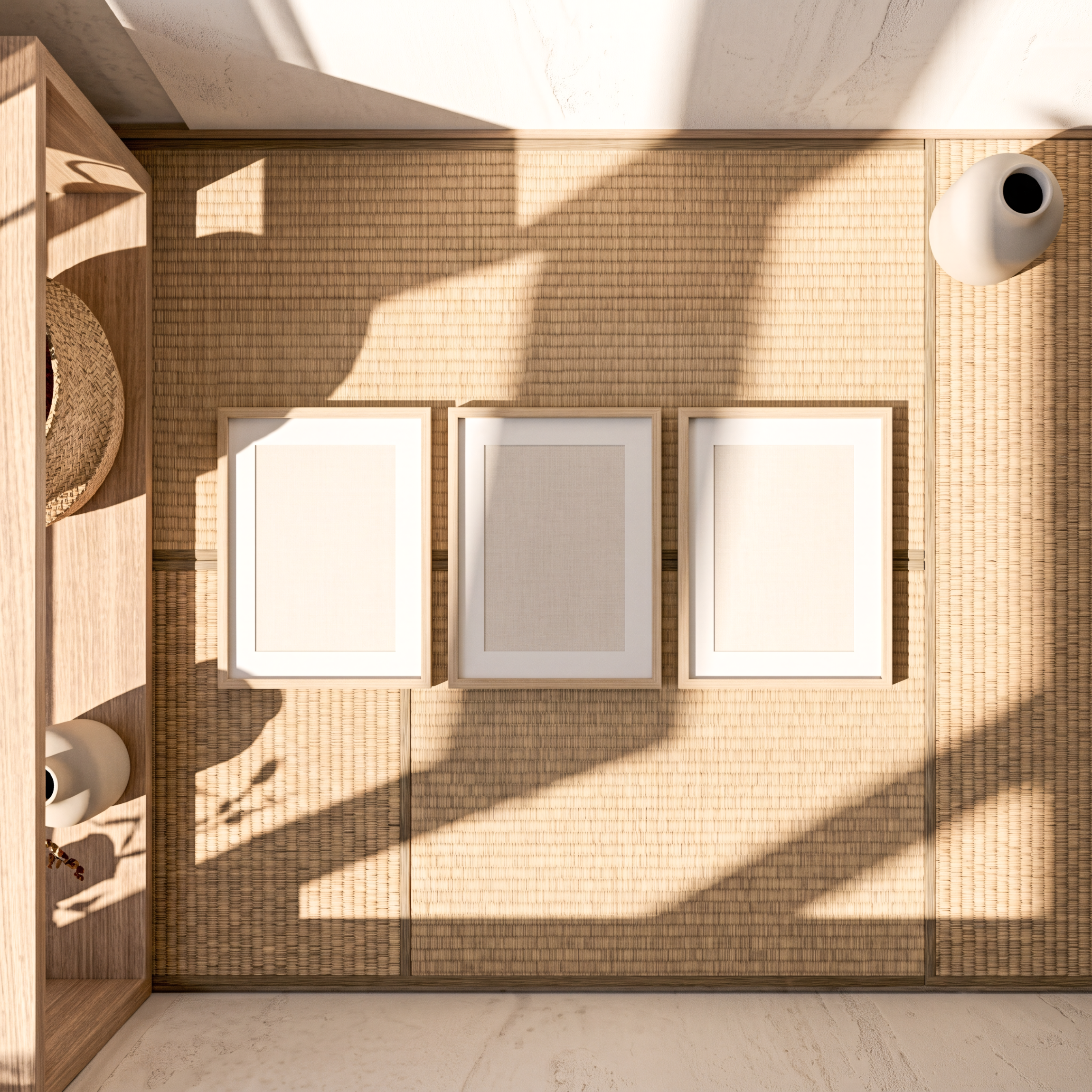Free Minimalist Serene Warm Dappled Organic Wabi-Sabi Mockup in Japandi - High Resolution | Synclisto