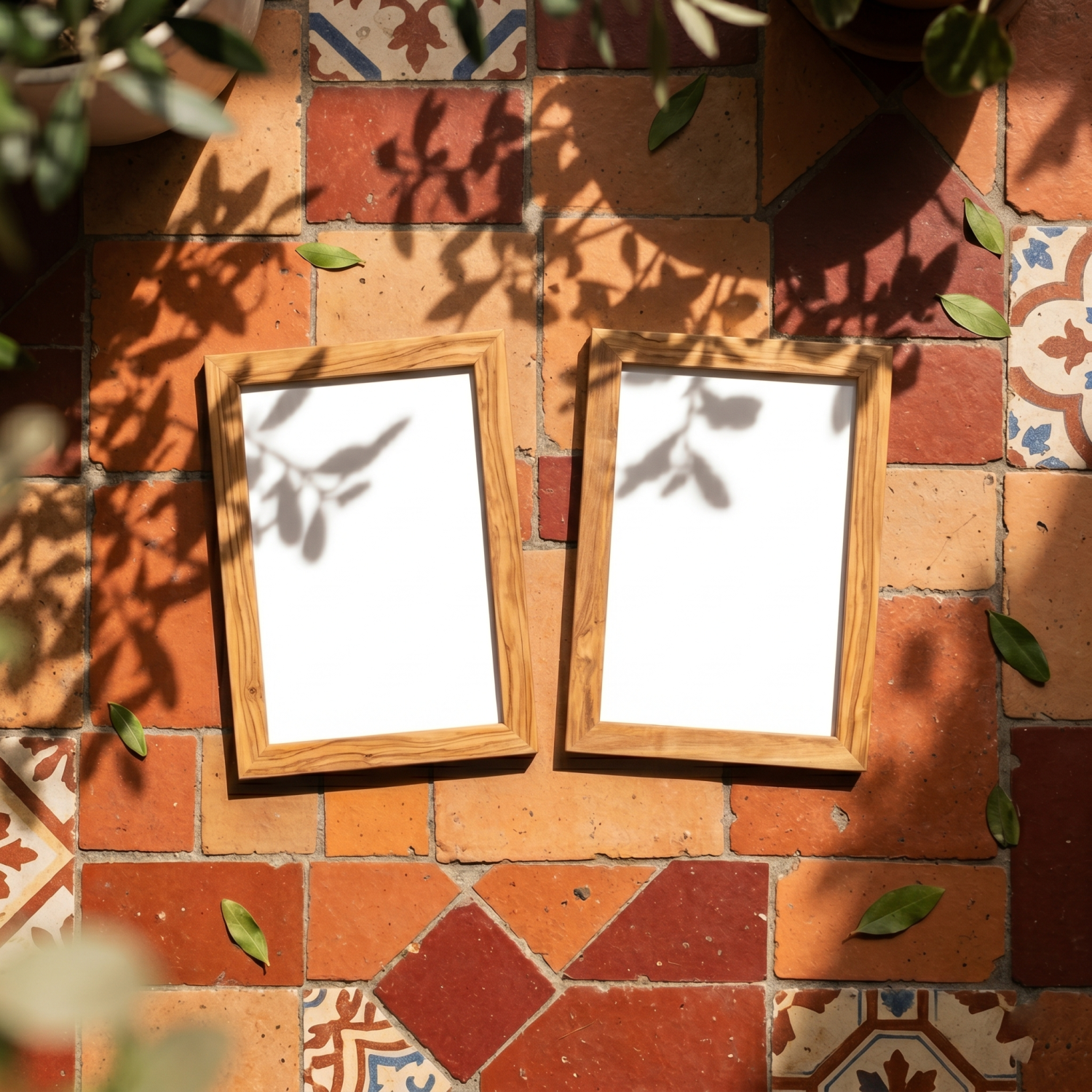 Free Mediterranean Warm Dappled Terracotta Rustic Mockup - High Resolution | Synclisto