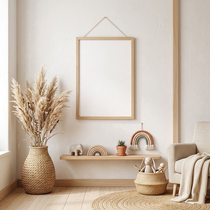 Free Boho Cozy Warm Neutral Soft Mockup - High Resolution | Synclisto