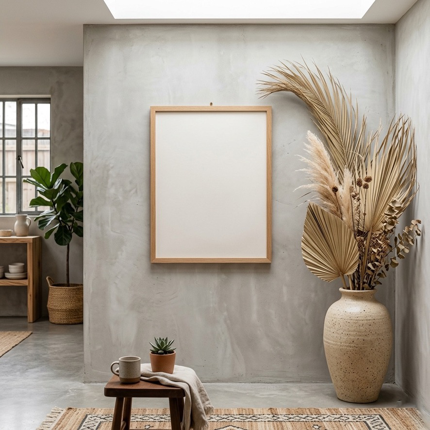 Free Boho Neutral Earthy Serene Soft Mockup - High Resolution | Synclisto