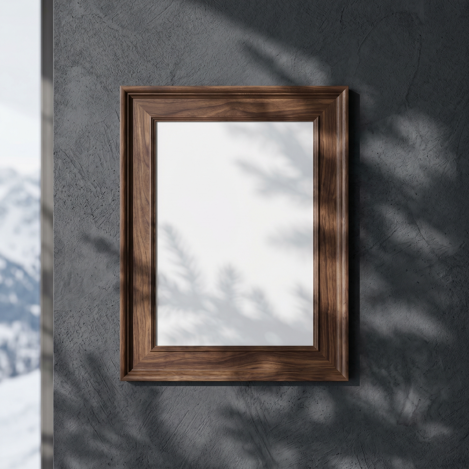 Free Moody Minimal Charcoal Dappled Serene Mockup - High Resolution | Synclisto