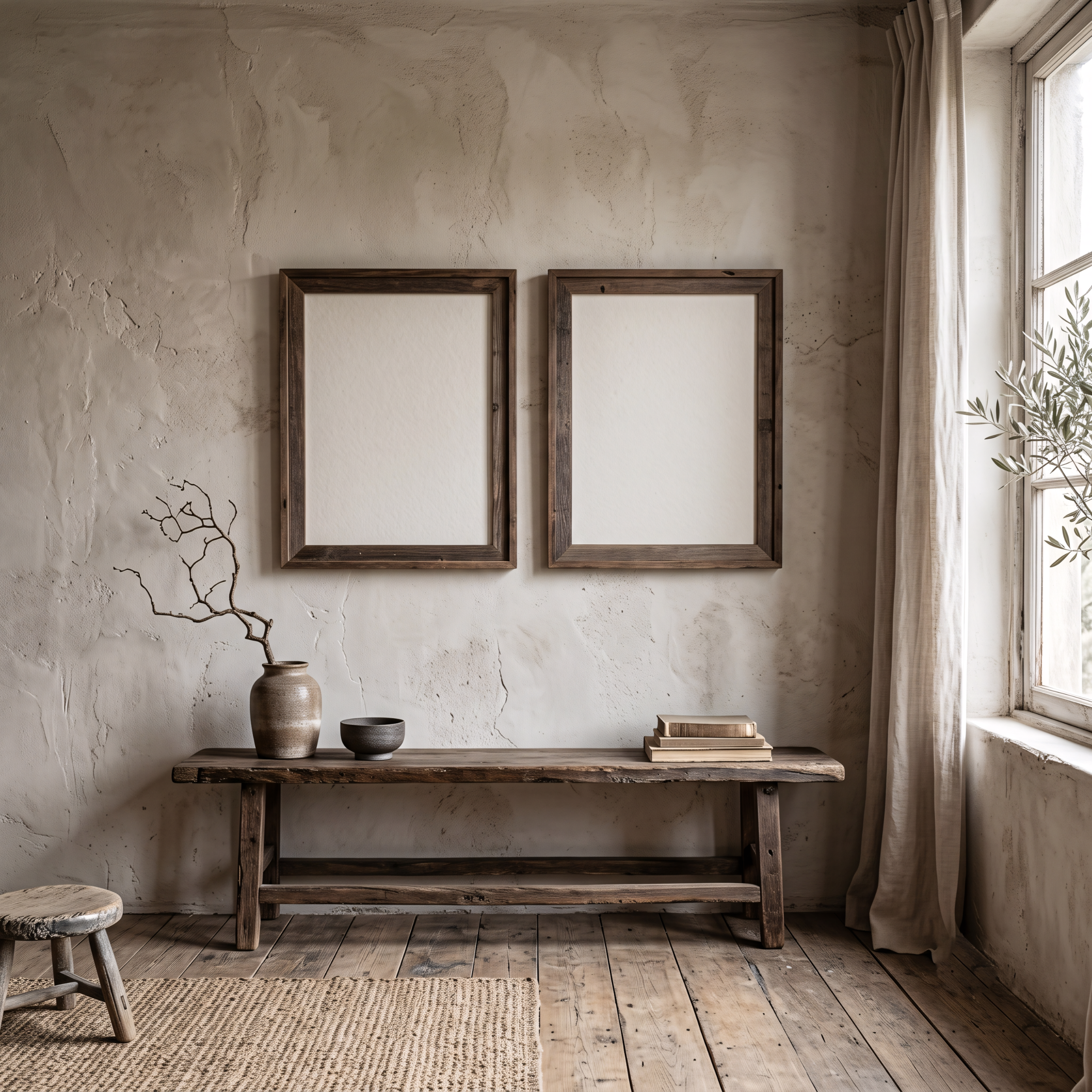 Free Wabi-sabi Organic Warm Neutral Serene Wabi-Sabi Mockup in Japandi - High Resolution | Synclisto