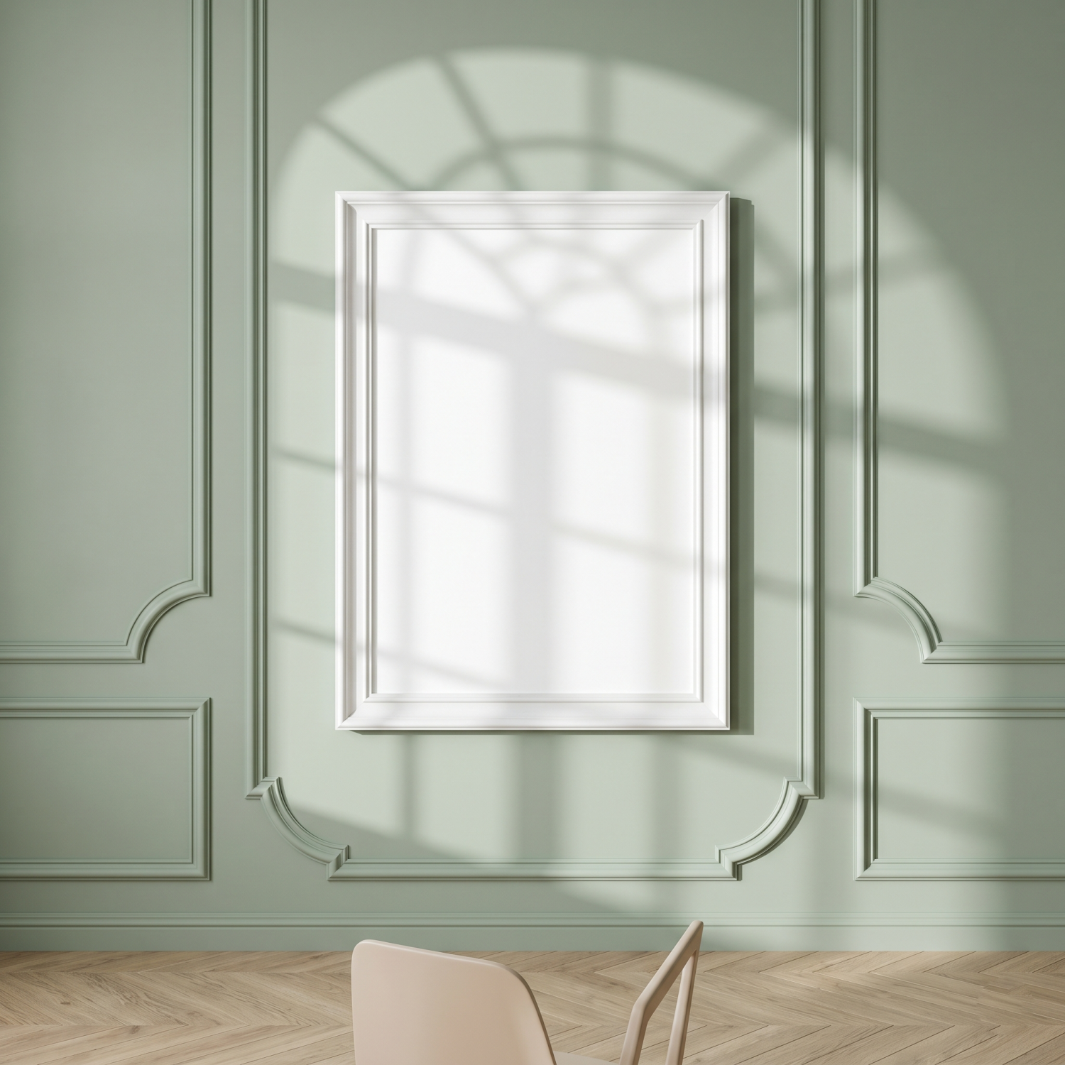 Free Sage Serene Soft Shadow Elegant Mockup - High Resolution | Synclisto