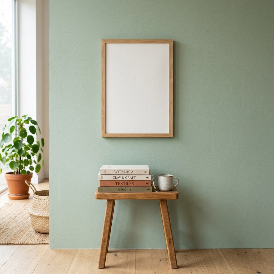 Free Sage Serene Organic Warm Natural Mockup - High Resolution | Synclisto