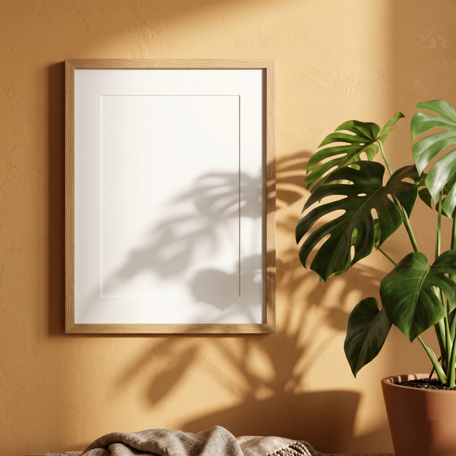 Free Boho Warm Sunlight Shadow Earthy Mockup - High Resolution | Synclisto